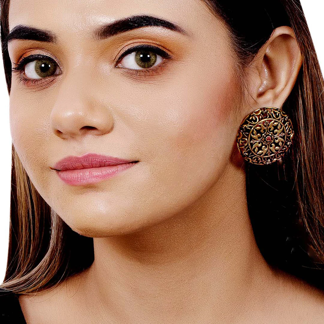 Arabian Nights Brass Earrings - Image 2