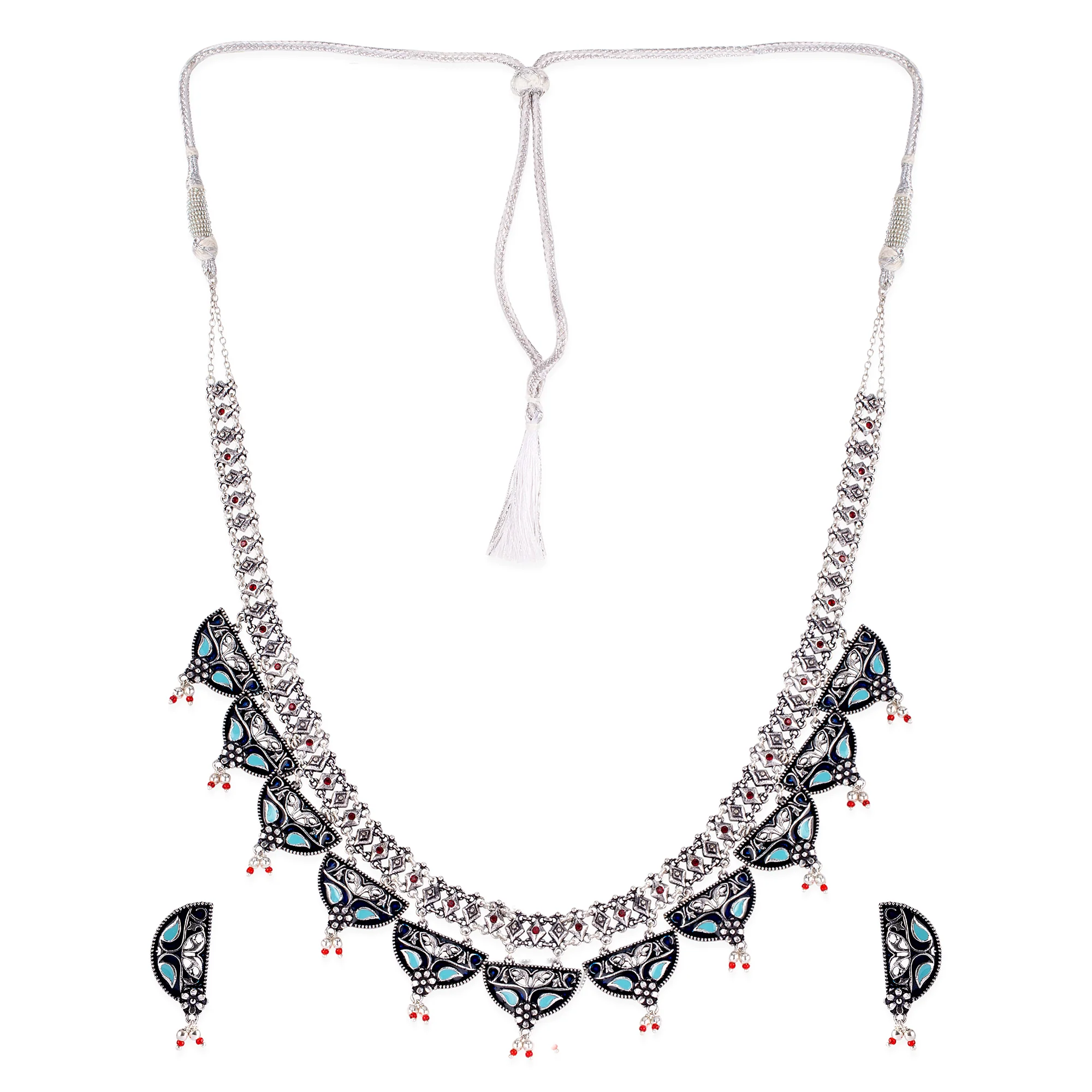 Arabian Nights Round Brass Necklace Sets - Image 4