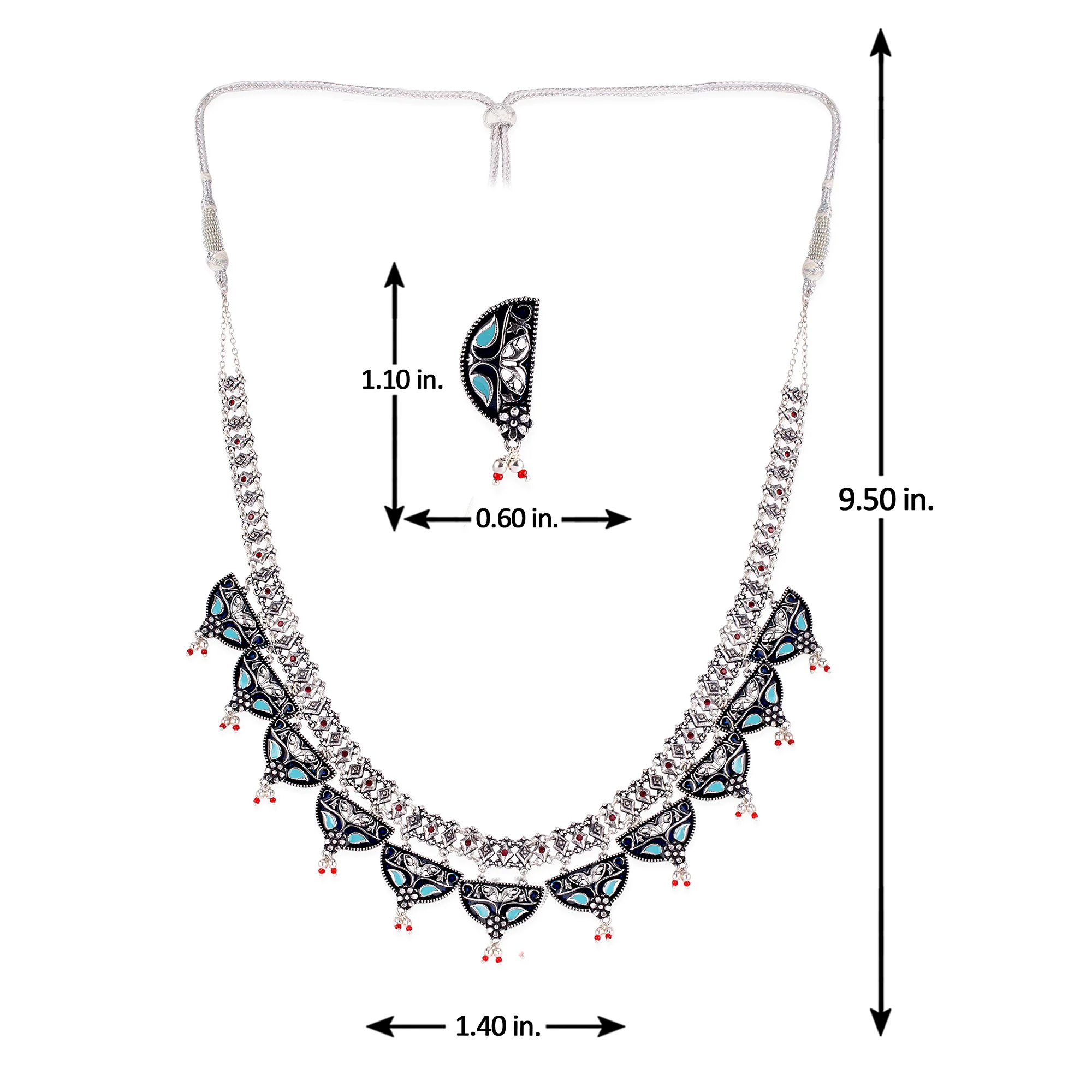 Arabian Nights Round Brass Necklace Sets - Image 7