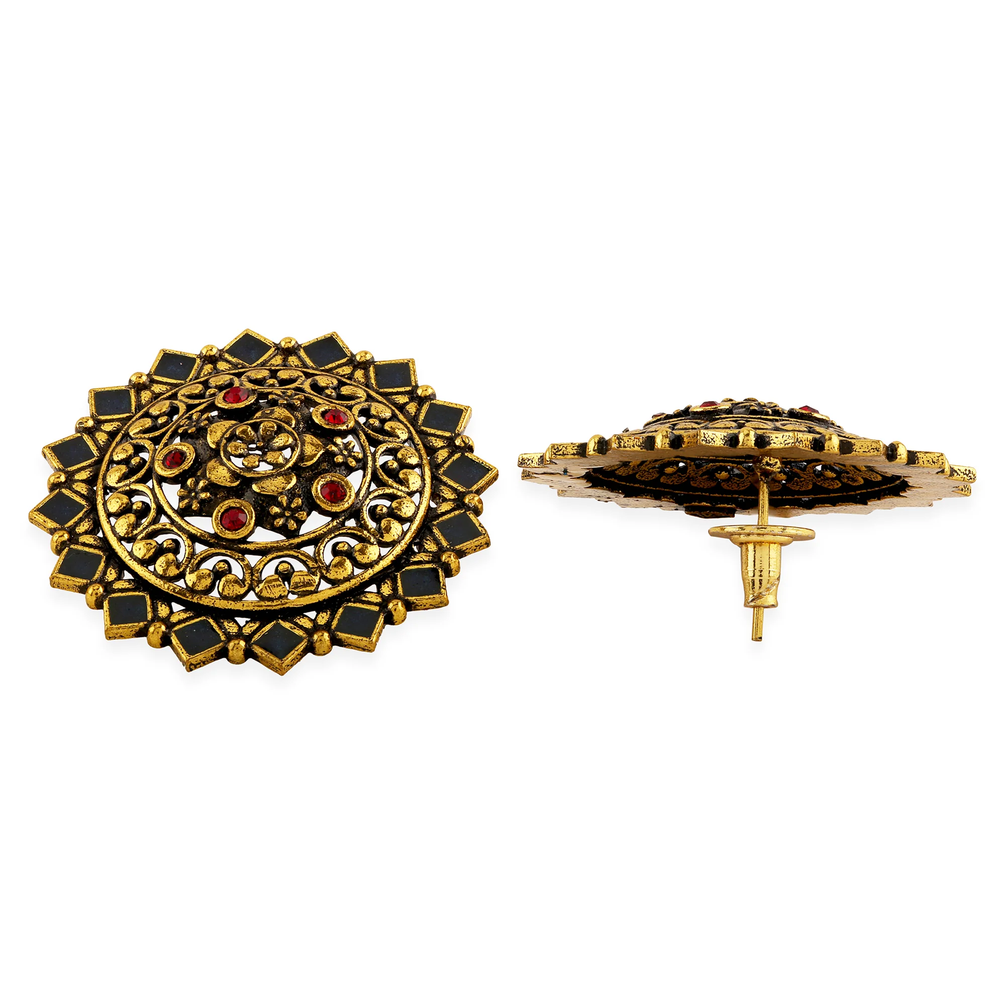Arabian Nights Round Brass Necklace Sets - Image 6