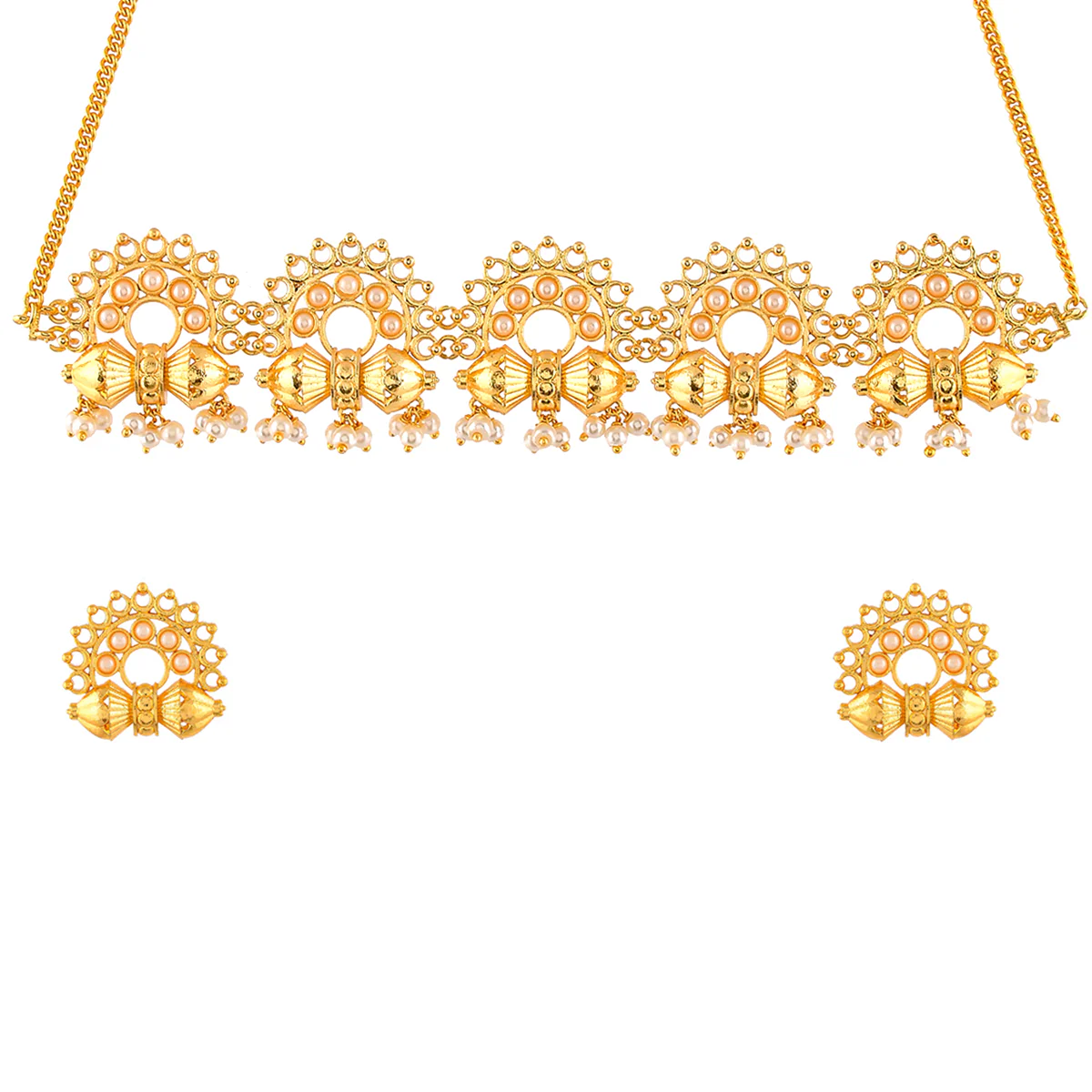 Aradhana Jyoti choker Necklace Set - Image 6