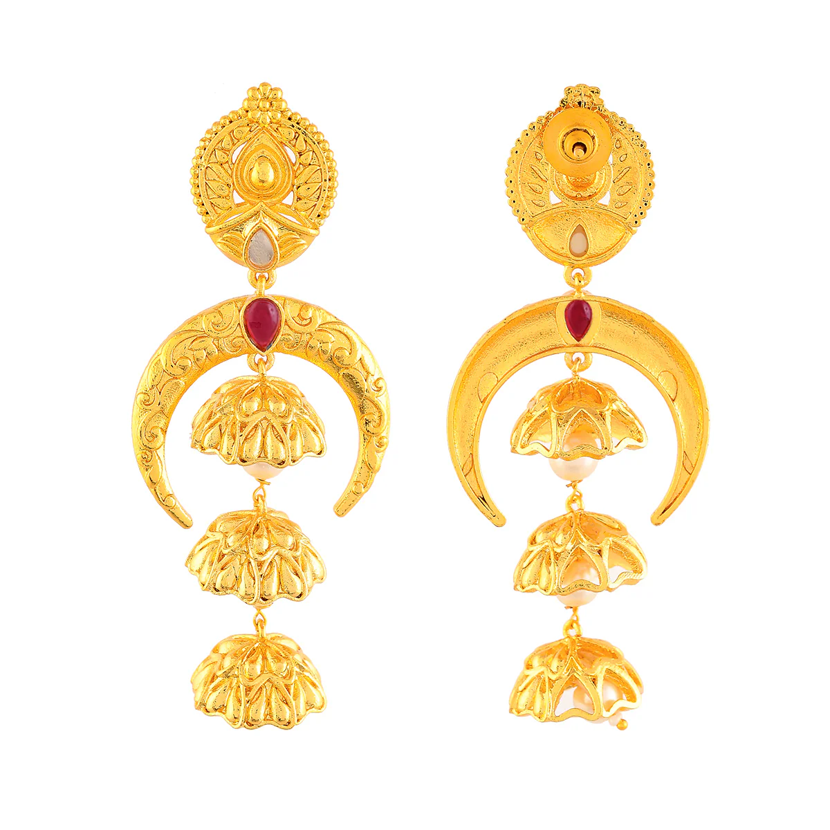 Aradhana Nandini Long Drop Jhumka - Image 3