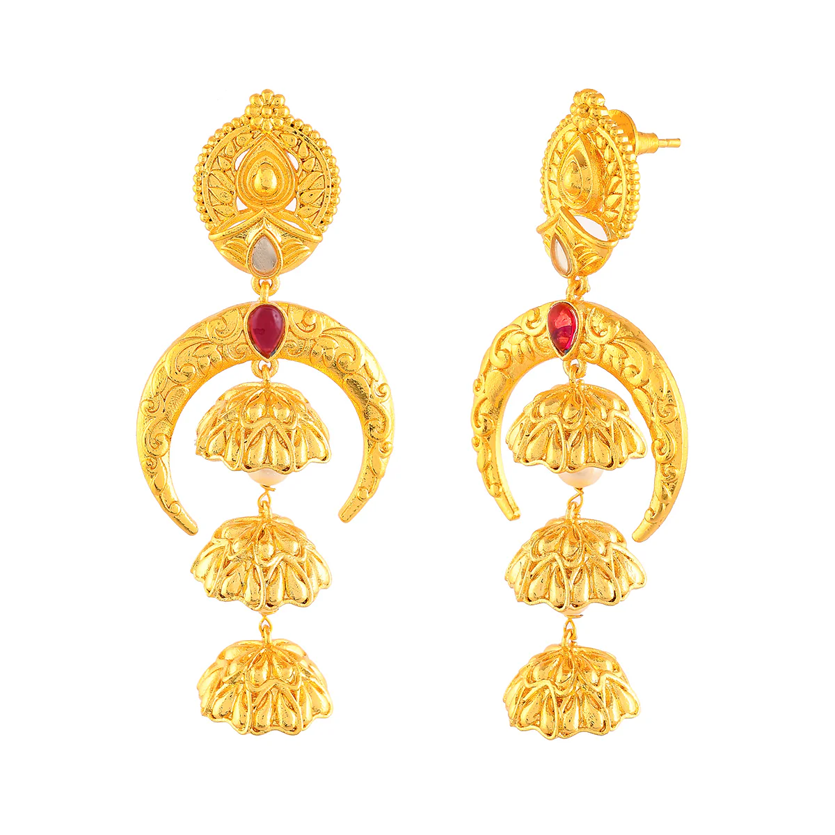 Aradhana Nandini Long Drop Jhumka - Image 4