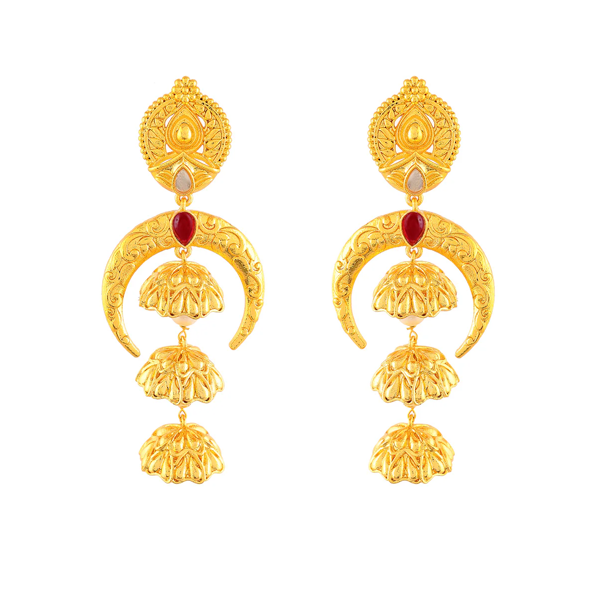 Aradhana Nandini Long Drop Jhumka - Image 5