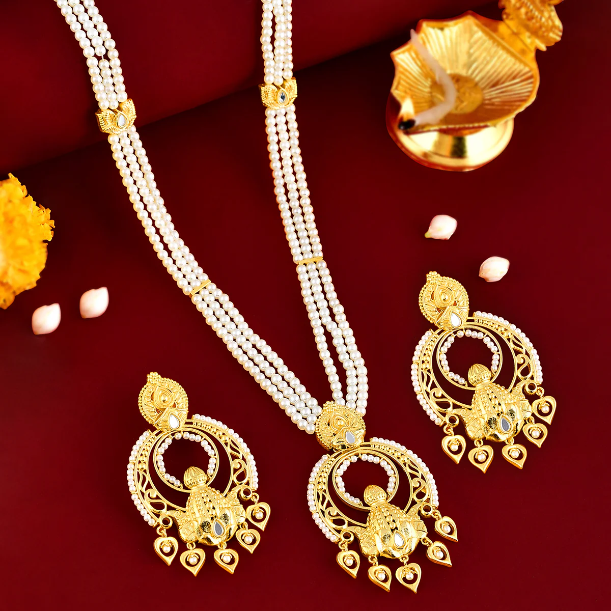 Aradhana Prabhisha Long Necklace Set - Image 2