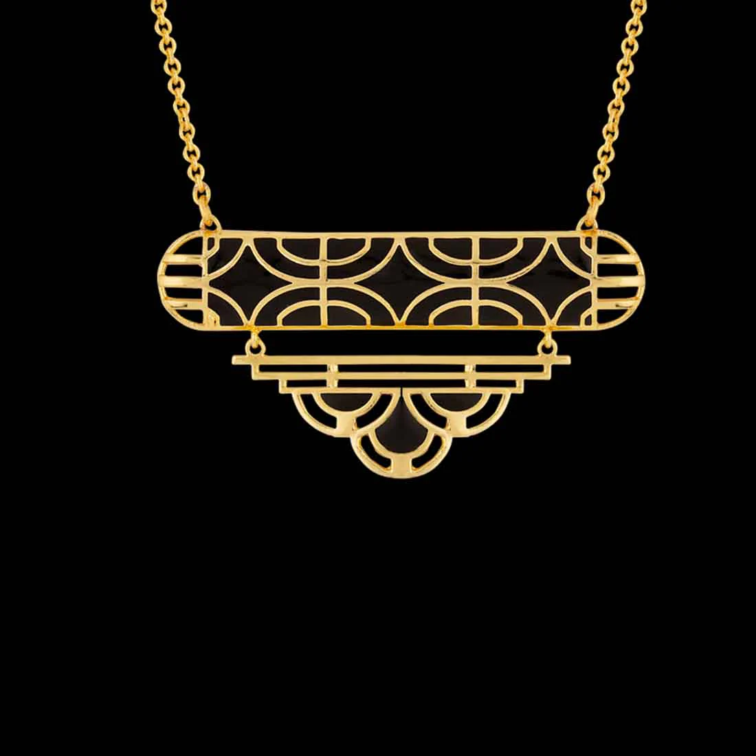 Art Deco Filigree Necklace - Image 4