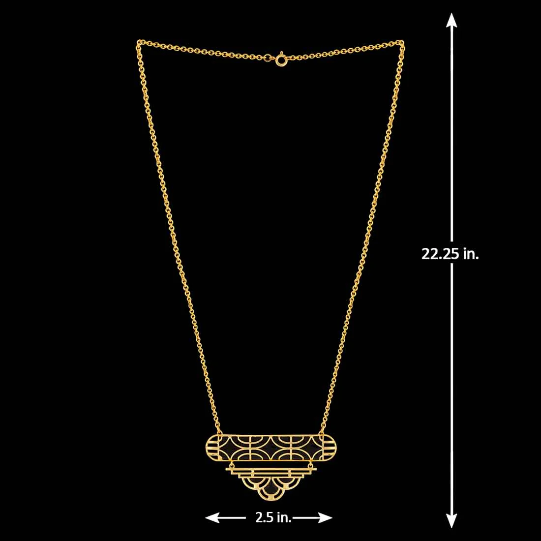 Art Deco Filigree Necklace - Image 6