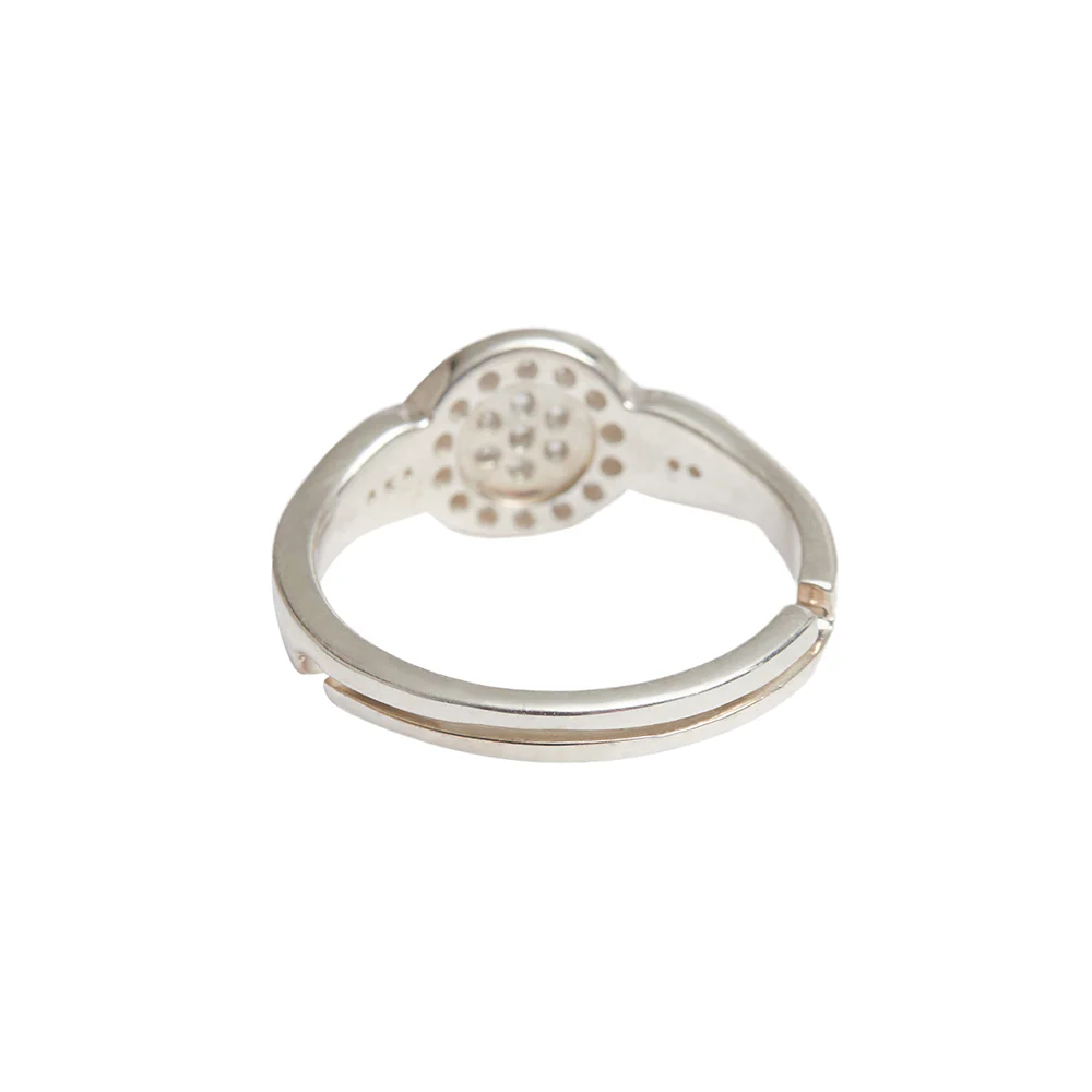Artisan CZ Ring in 925 Sterling Silver Adjustable Band - Image 6