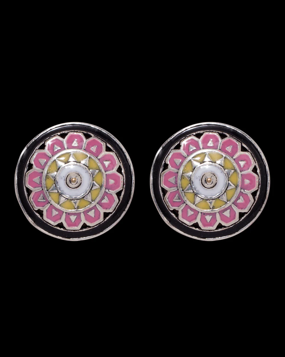 Artistic Statement Earrings With Silver Plating - Image 2