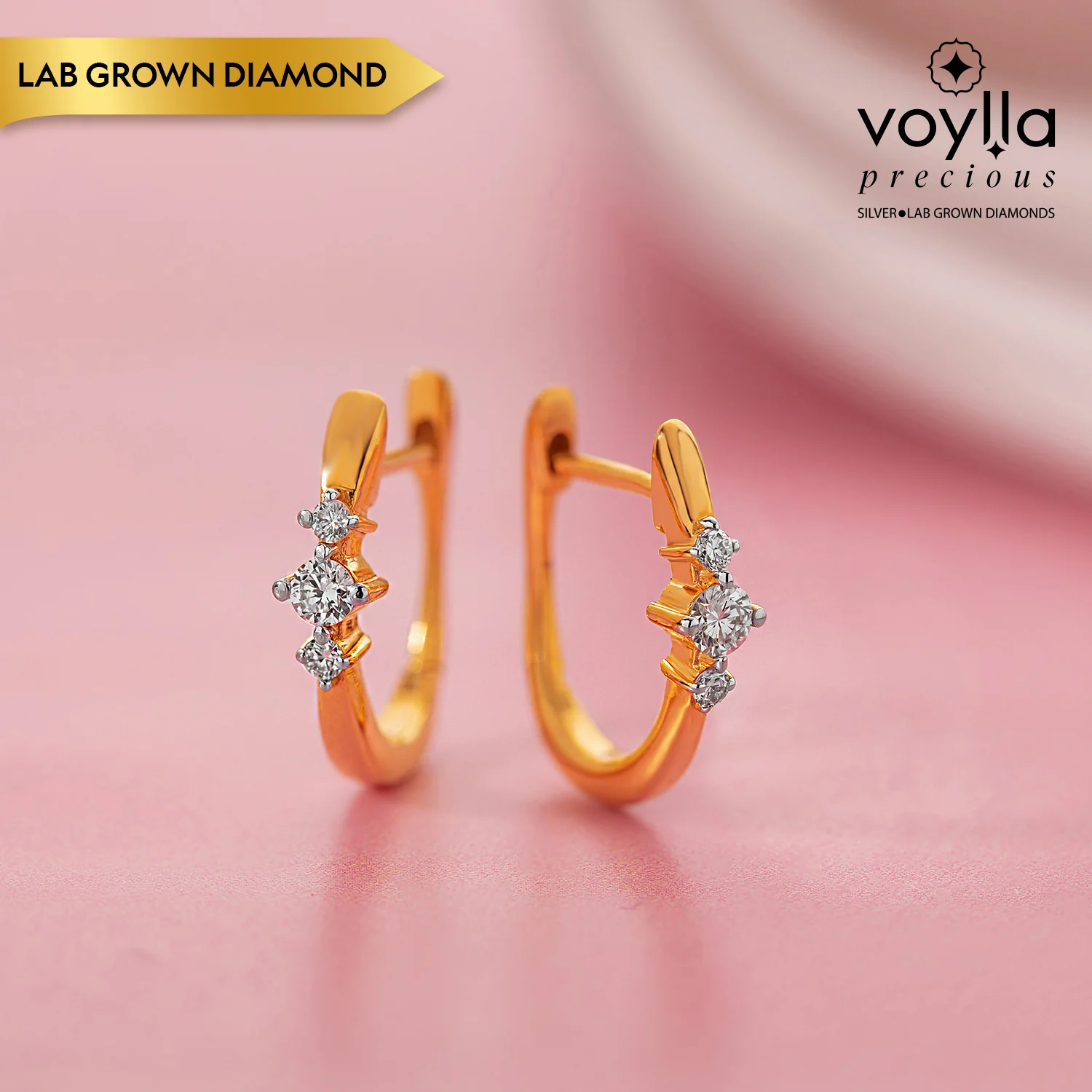 Aura Lab-Grown Diamond Hoop Earrings