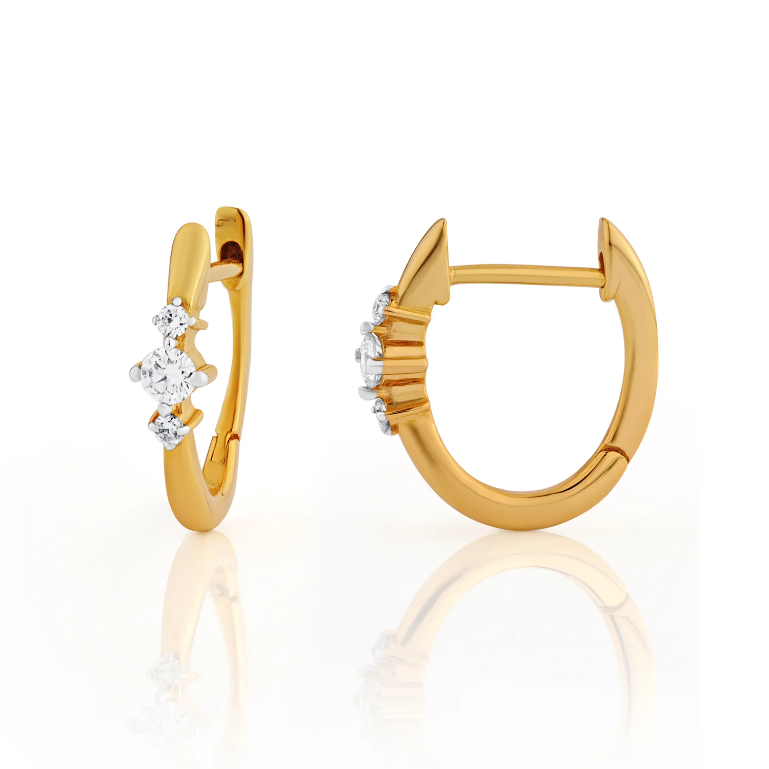 Aura Lab-Grown Diamond Hoop Earrings - Image 6