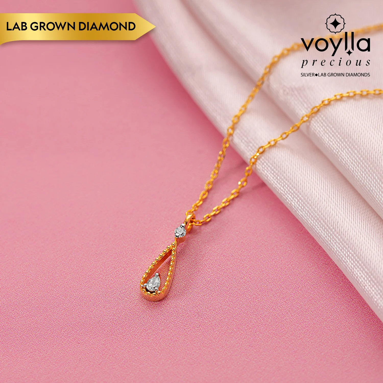 Aurielle Drop Lab-Grown Diamond Pendant