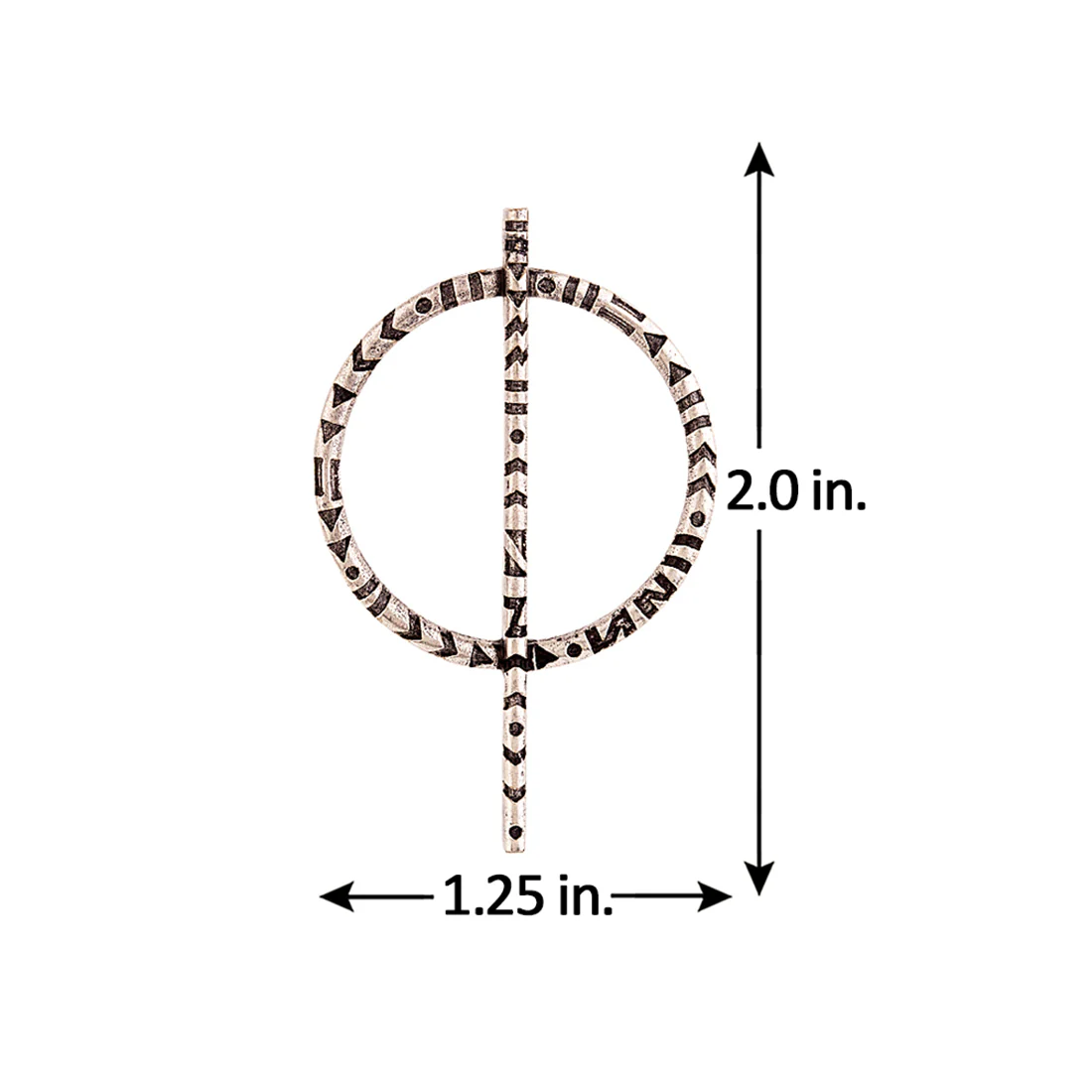 Aztec Bar Circle and Bar Earrings - Image 5
