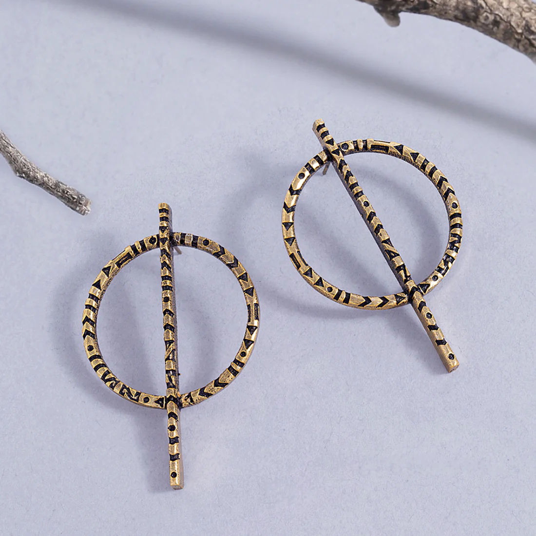 Aztec Bar Geometric Earrings