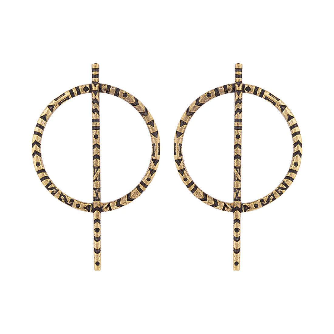 Aztec Bar Geometric Earrings - Image 2