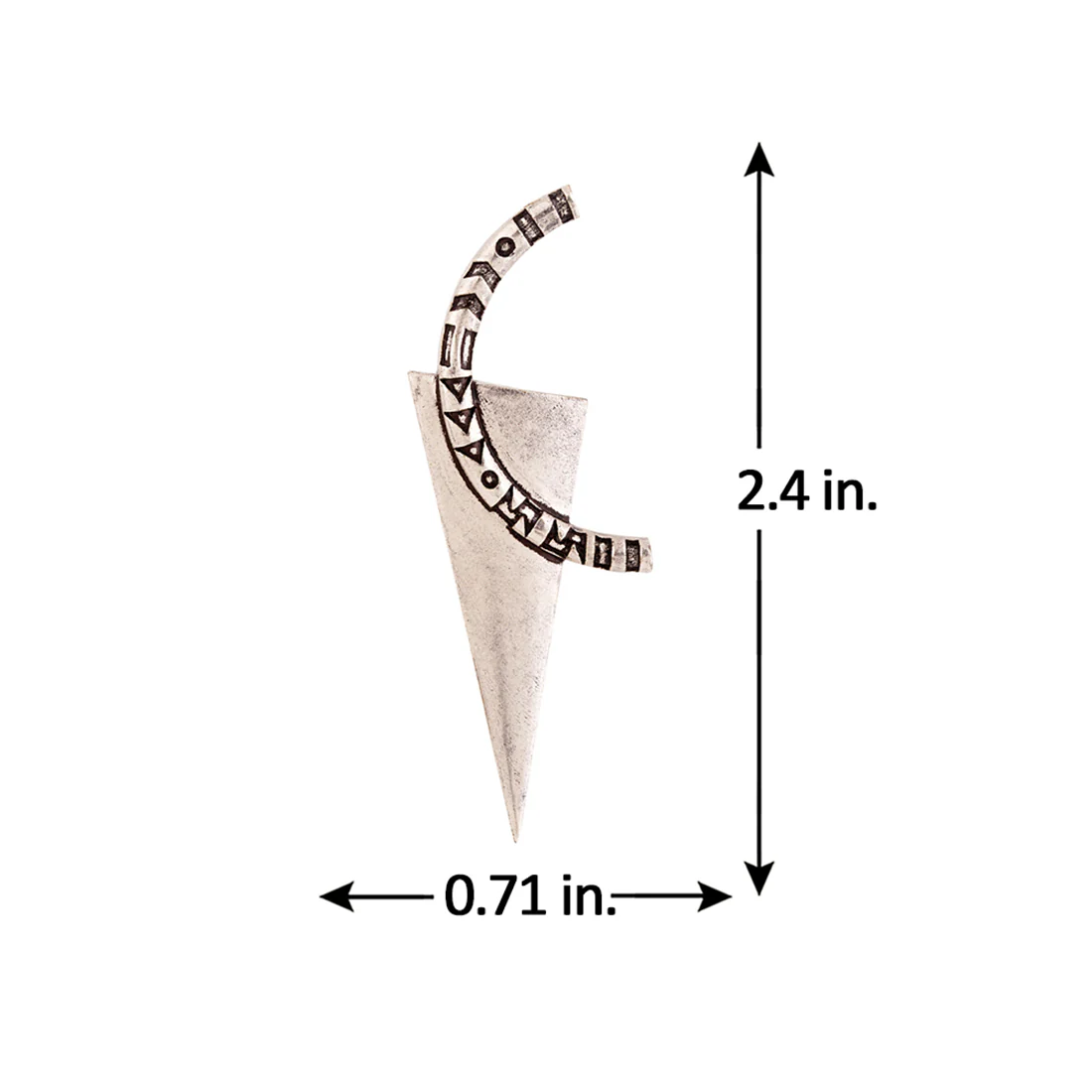 Aztec Bar Half Circle and Triangle Earrings - Image 5