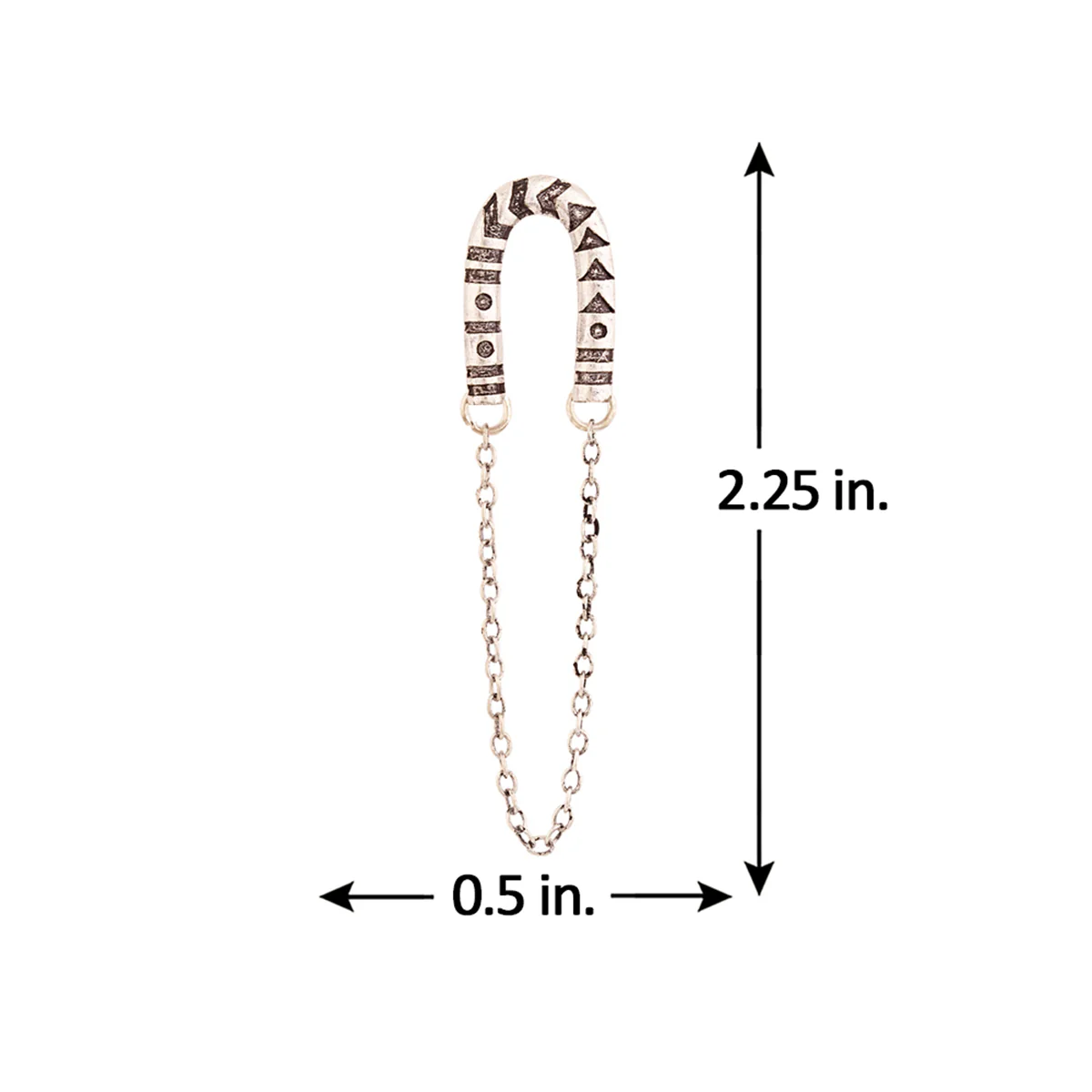 Aztec Bar Horseshoe Drop Earrings - Image 5
