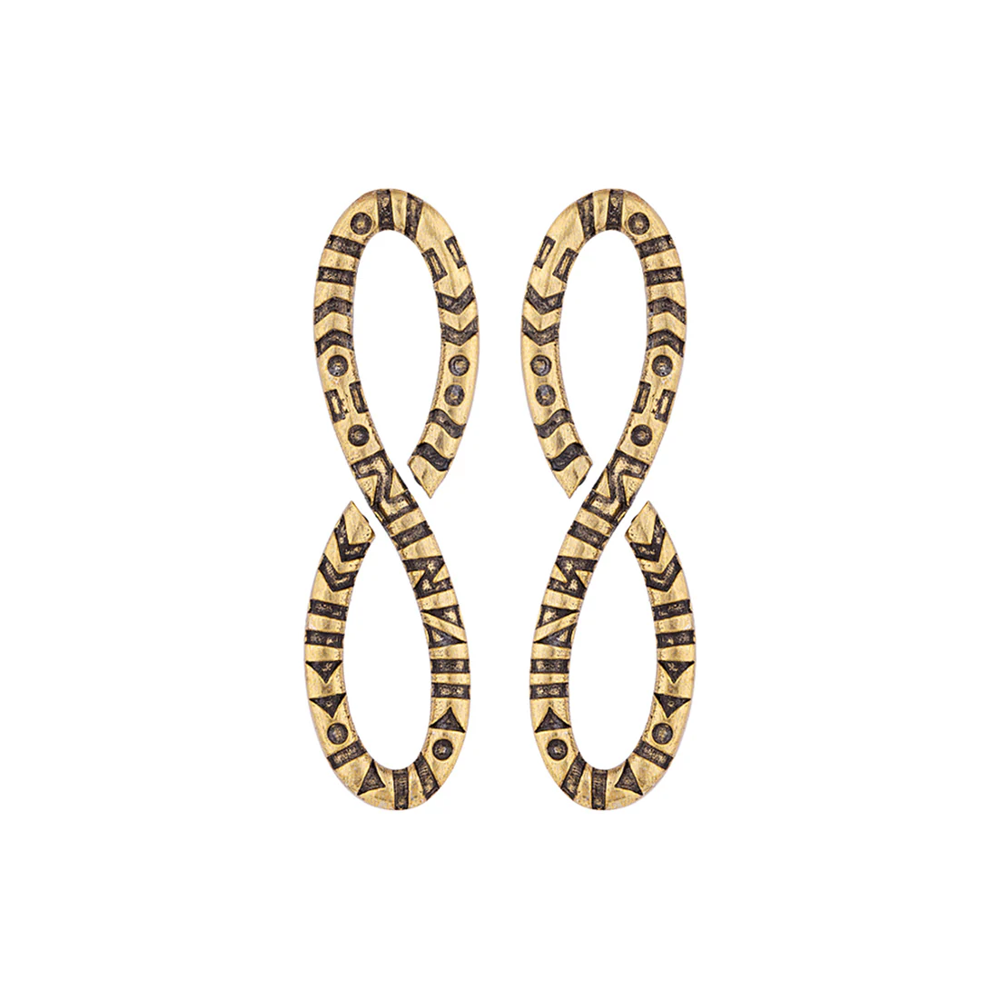 Aztec Bar Infinity Earrings - Image 3