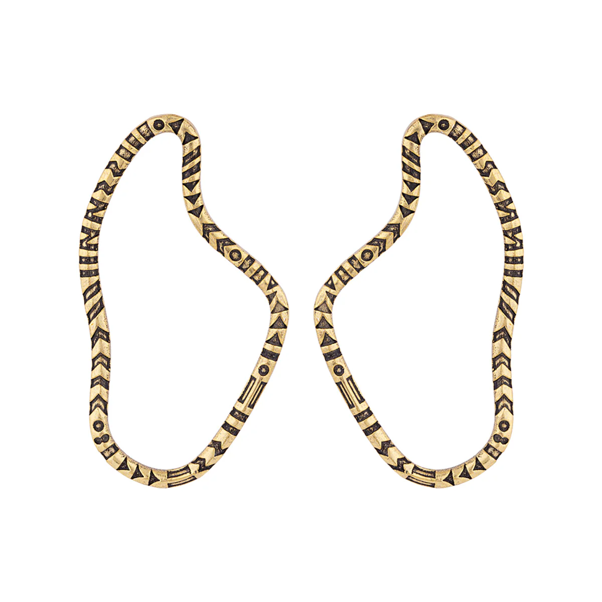 Aztec Bar Irregular Earrings - Image 3