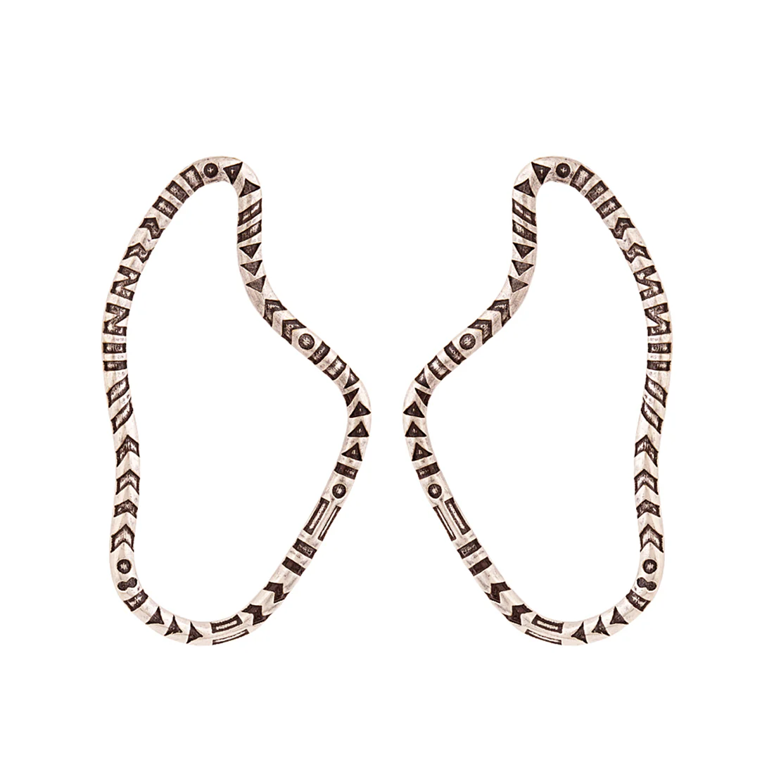 Aztec Bar Irregular Shaped Earrings - Image 3
