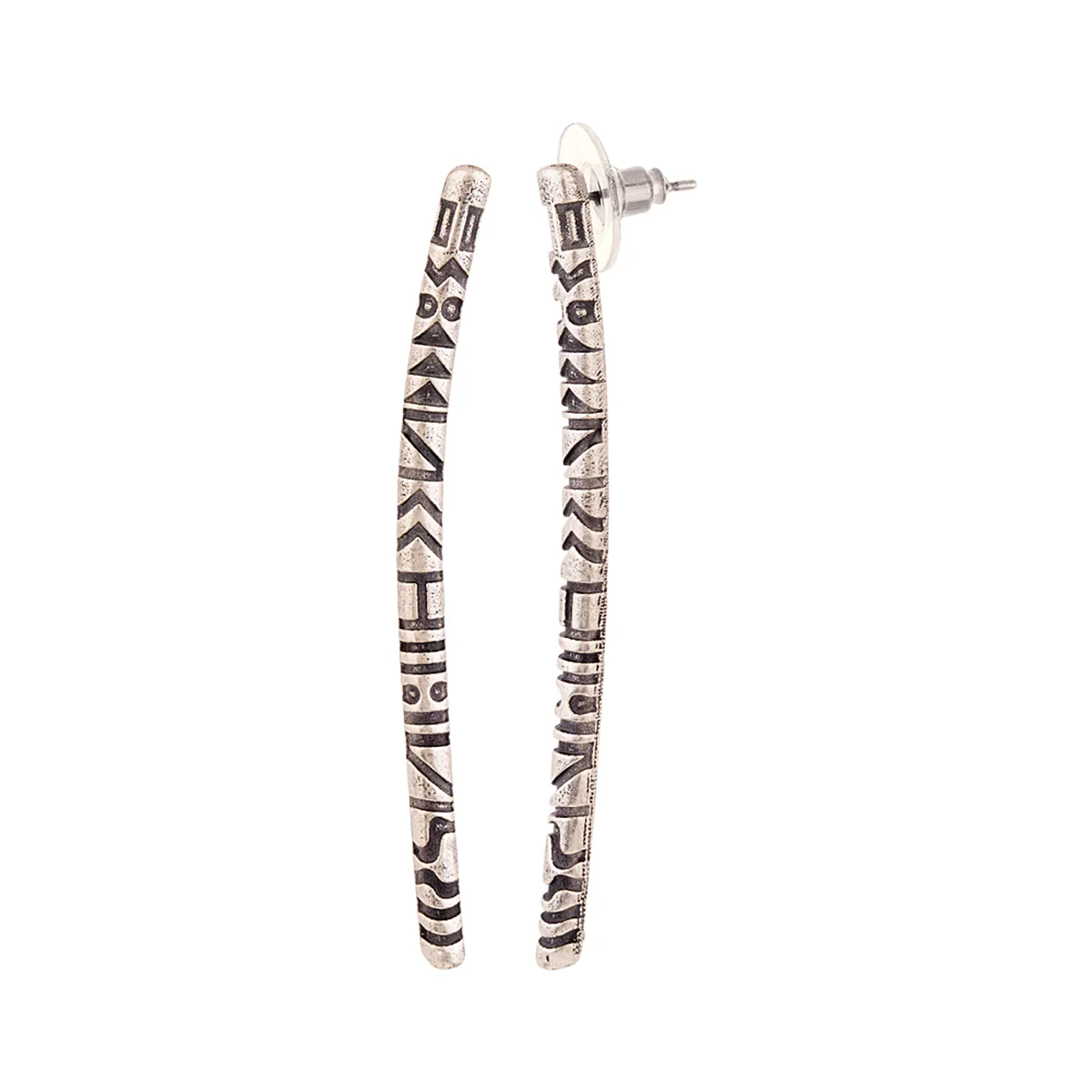 Aztec Bar Long Earrings - Image 4