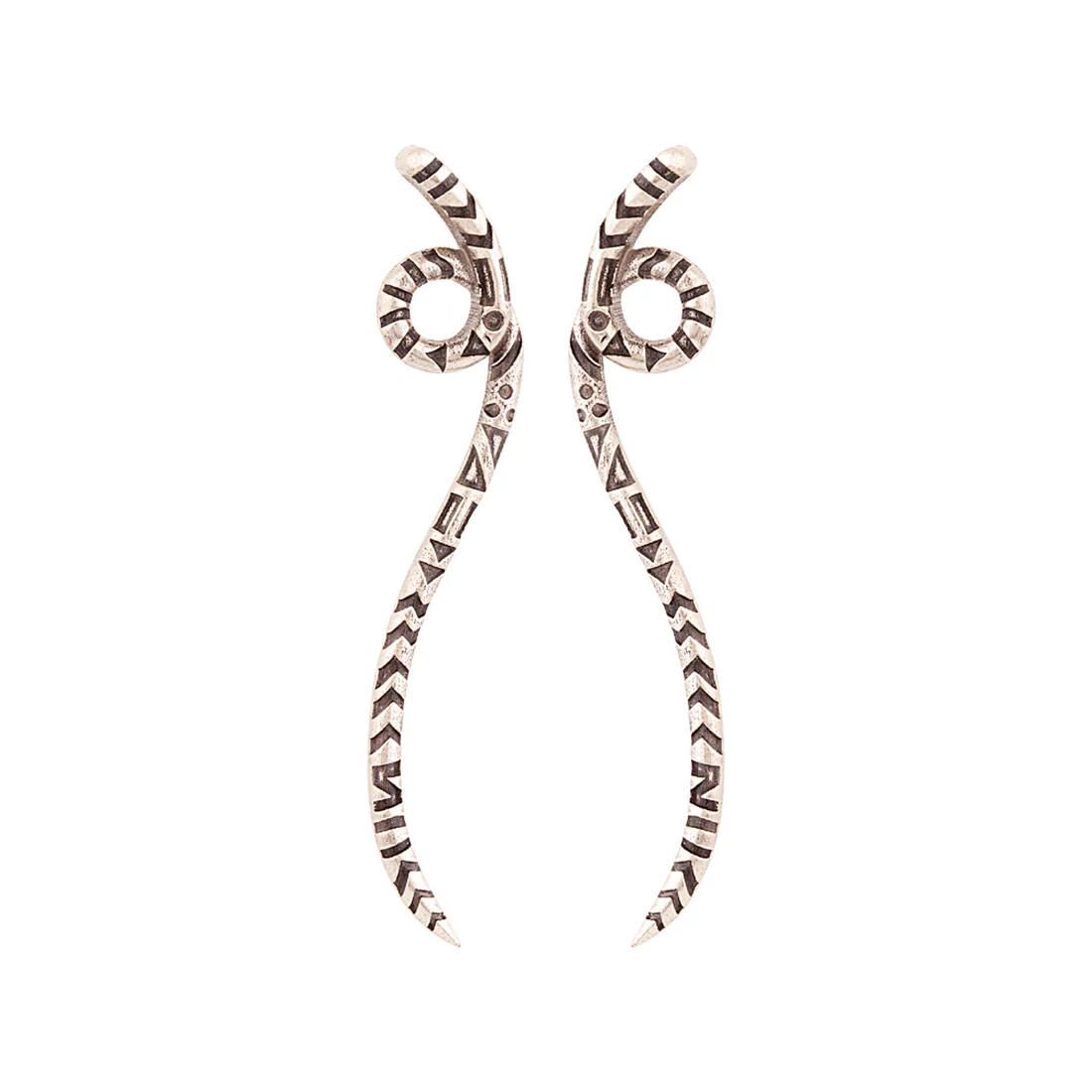 Aztec Bar Serpent Inspired Earrings - Image 3