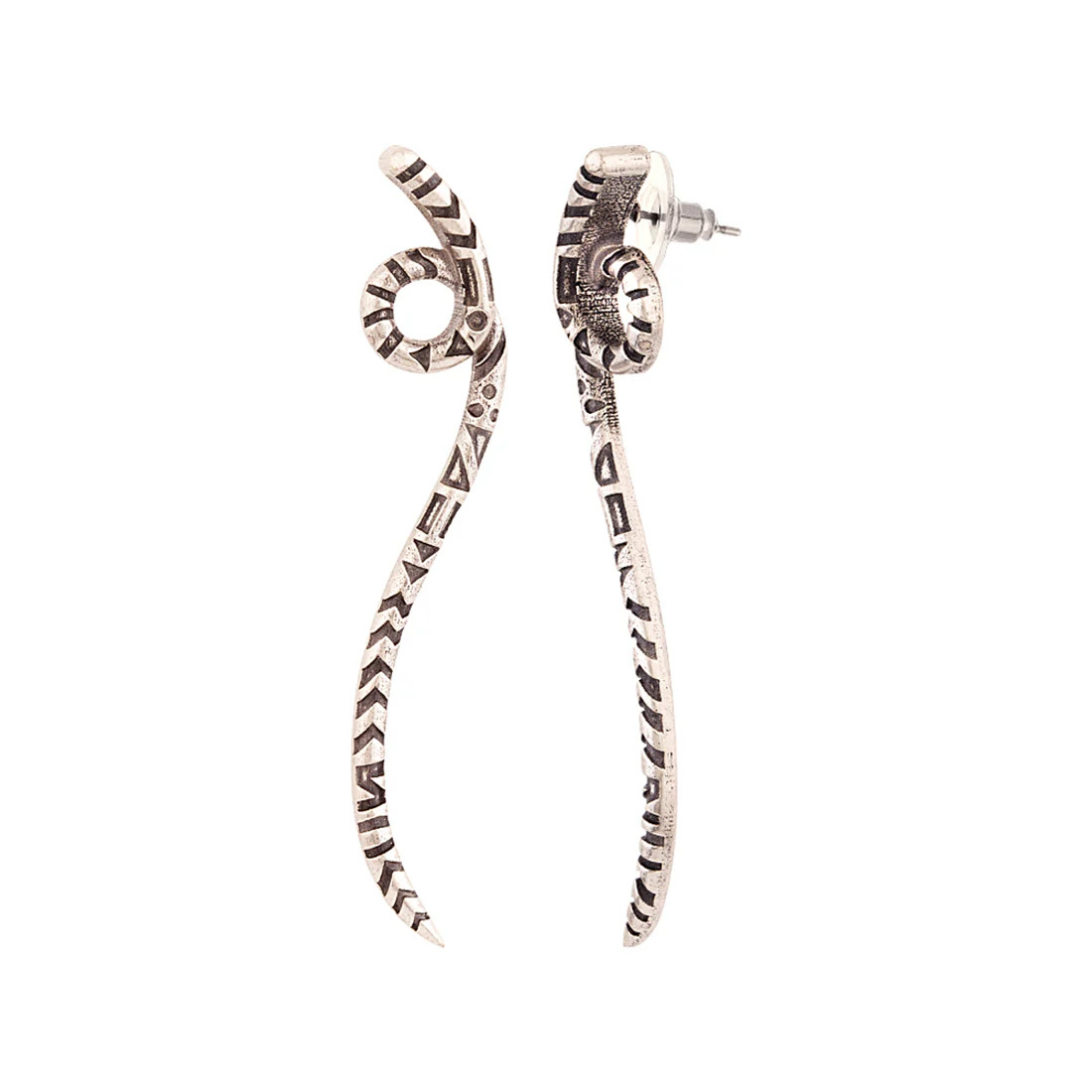 Aztec Bar Serpent Inspired Earrings - Image 4