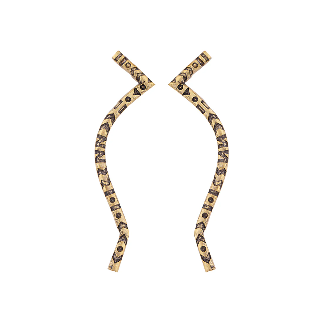 Aztec Bar Sleek Dangler Earrings - Image 3