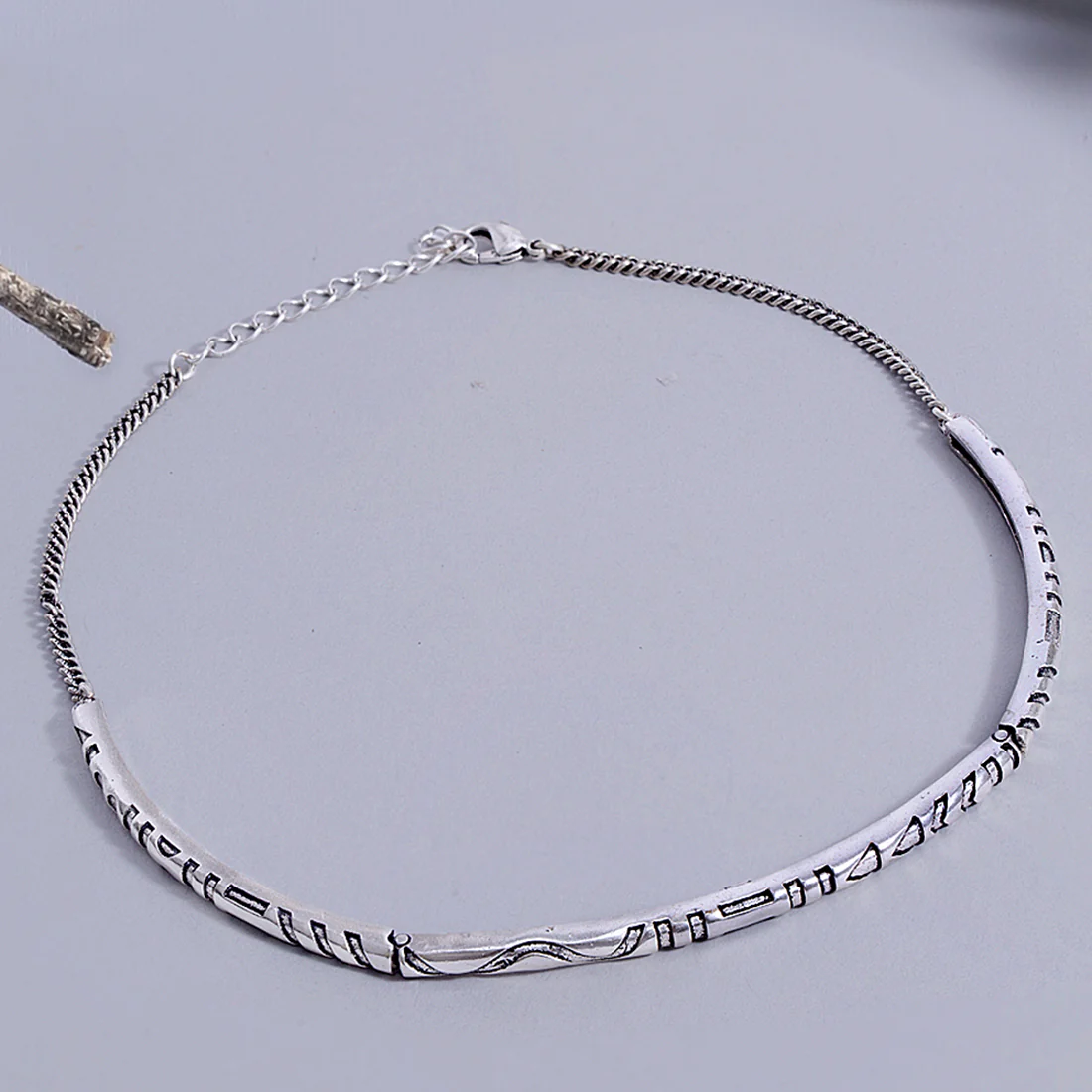 Aztec Bar Tribal Inspired Choker Necklace