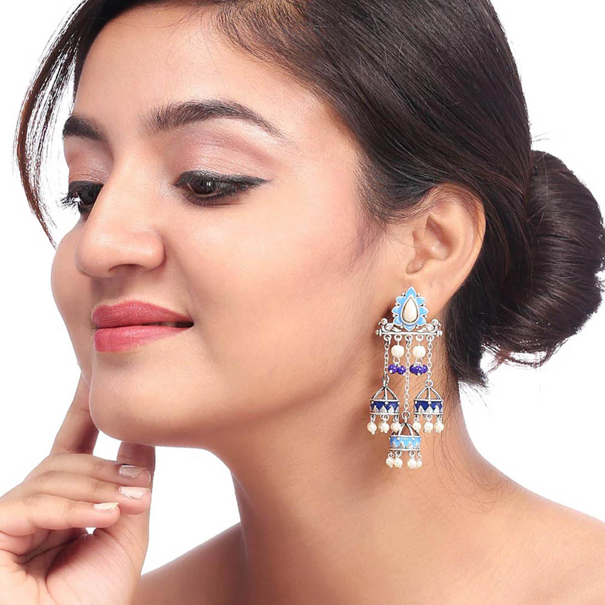 Azure Power of Three Earrings - Image 2