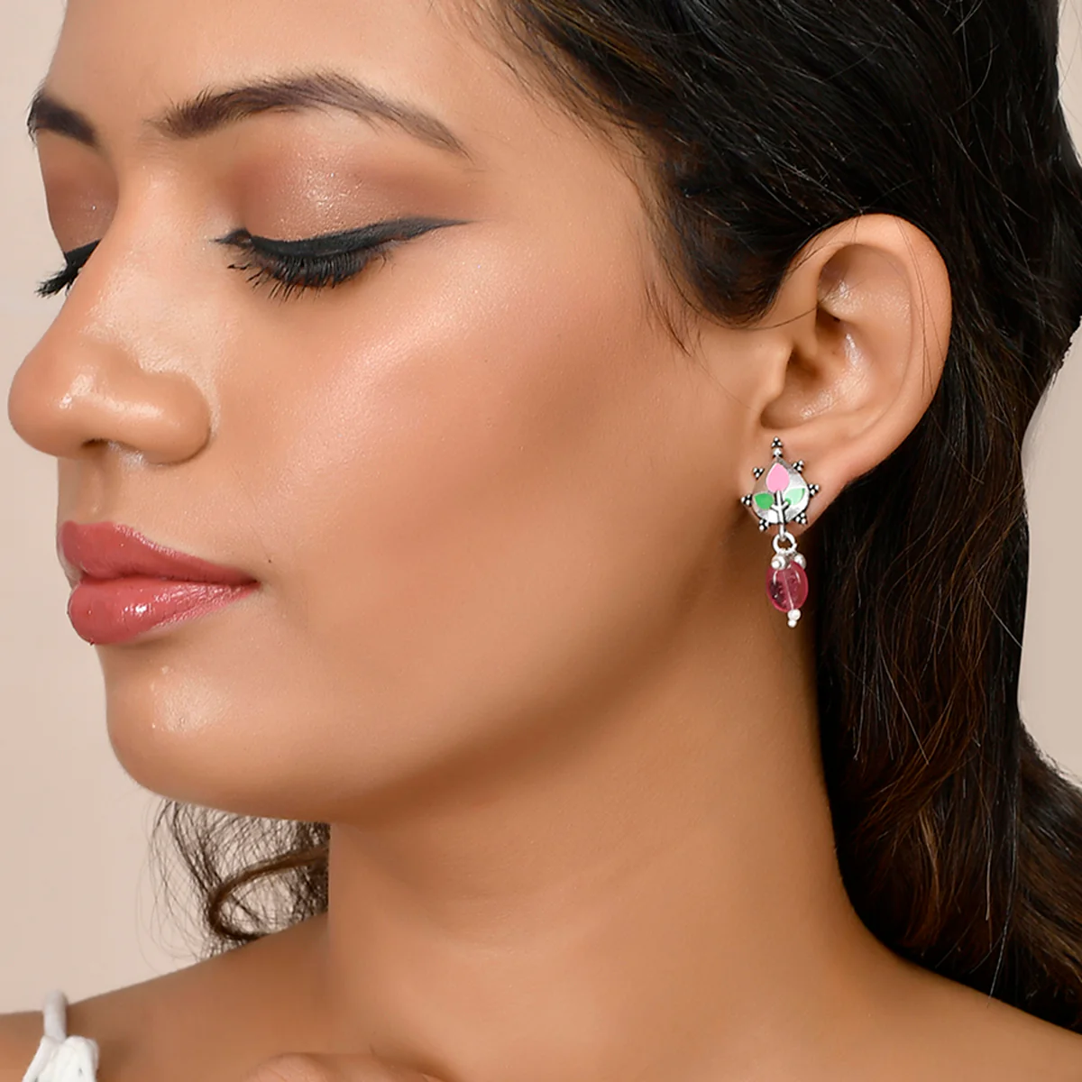 Bagh E Fiza Colourful Drop Earrings - Image 2