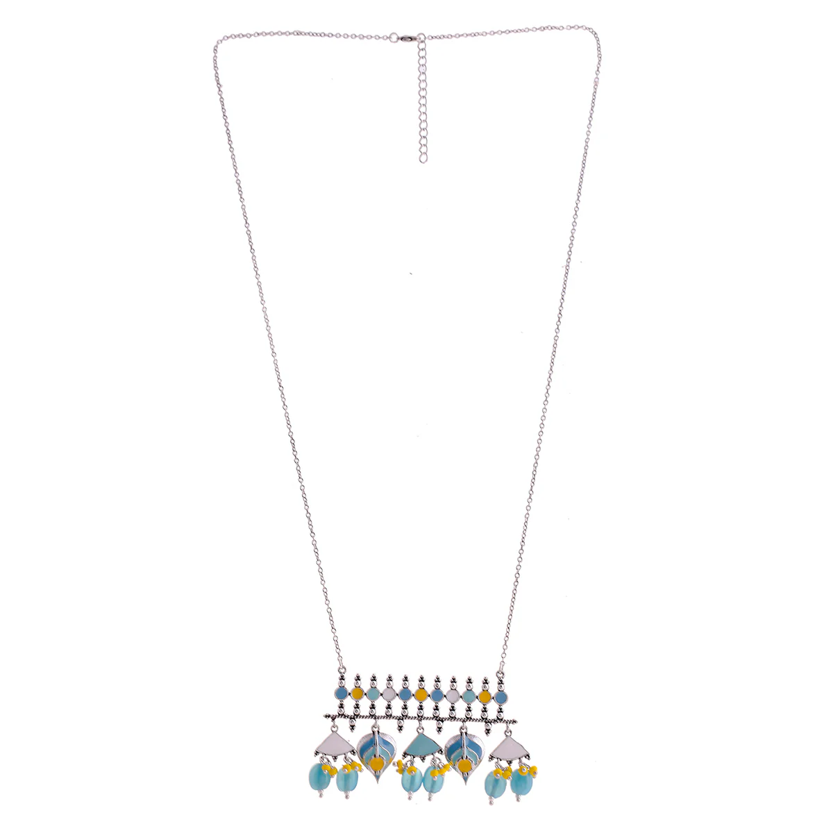 Bagh E Fiza Floral Motifs Brass Necklace - Image 3