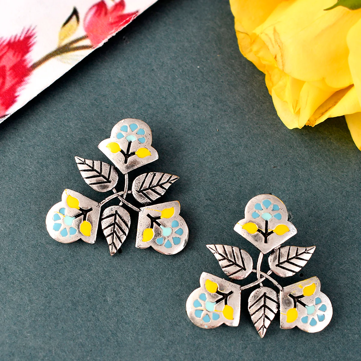 Bagh E Fiza Floral Motifs Earrings