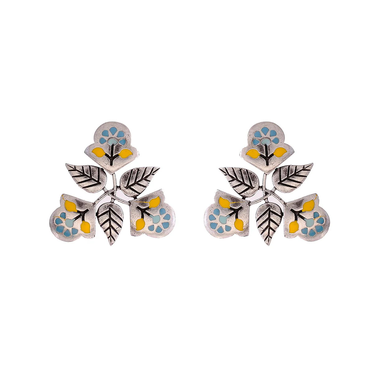 Bagh E Fiza Floral Motifs Earrings - Image 3