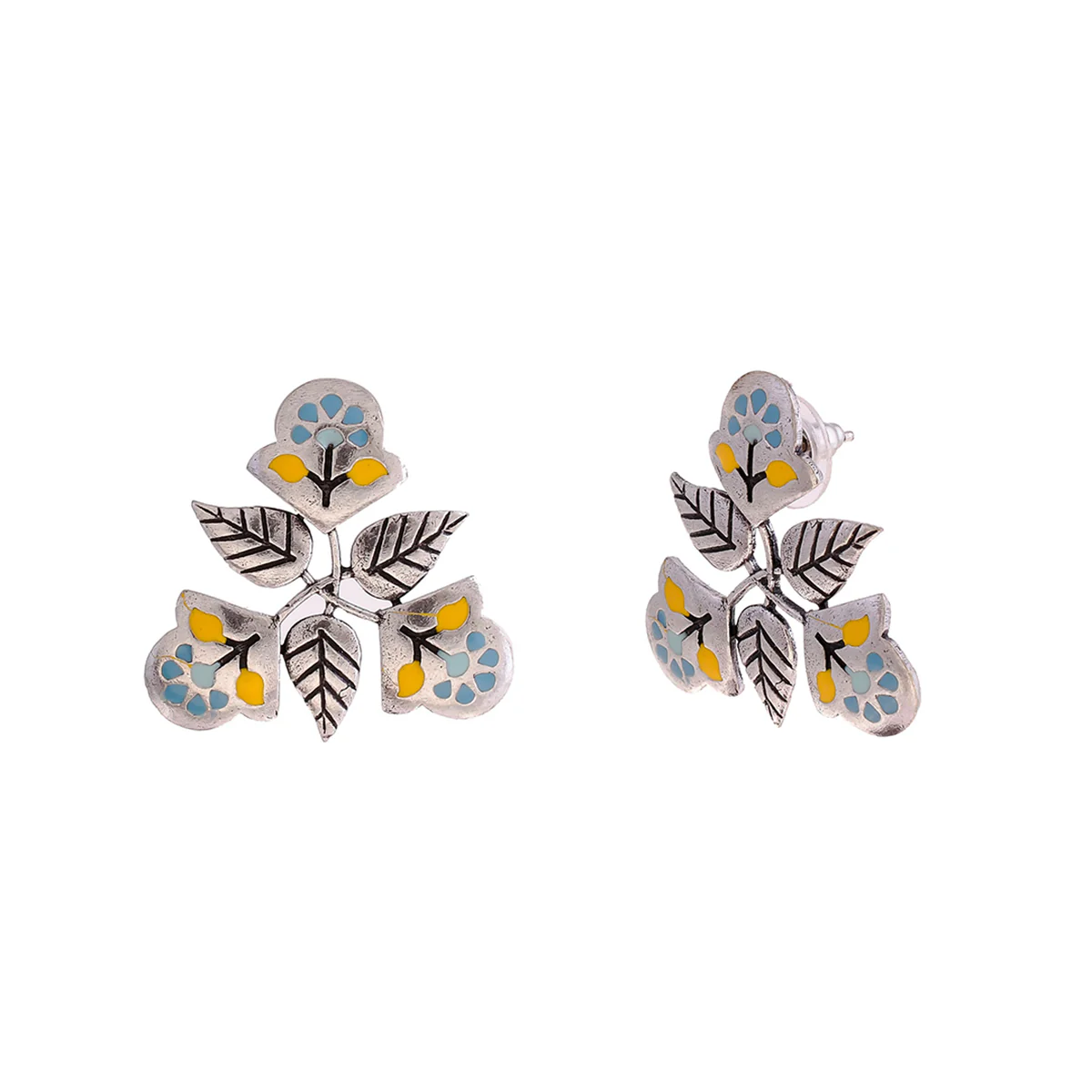 Bagh E Fiza Floral Motifs Earrings - Image 4