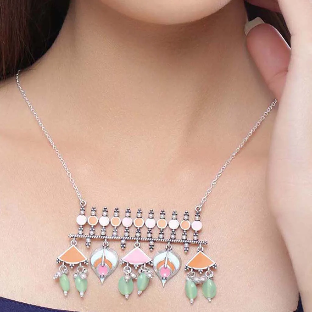 Bagh-E-Fiza Floral Motifs Necklace - Image 6