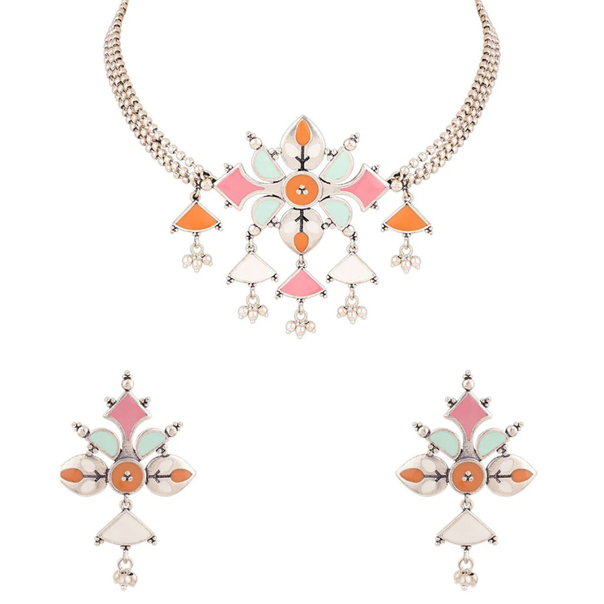 Bagh E Fiza Floral Necklace Set - Image 3