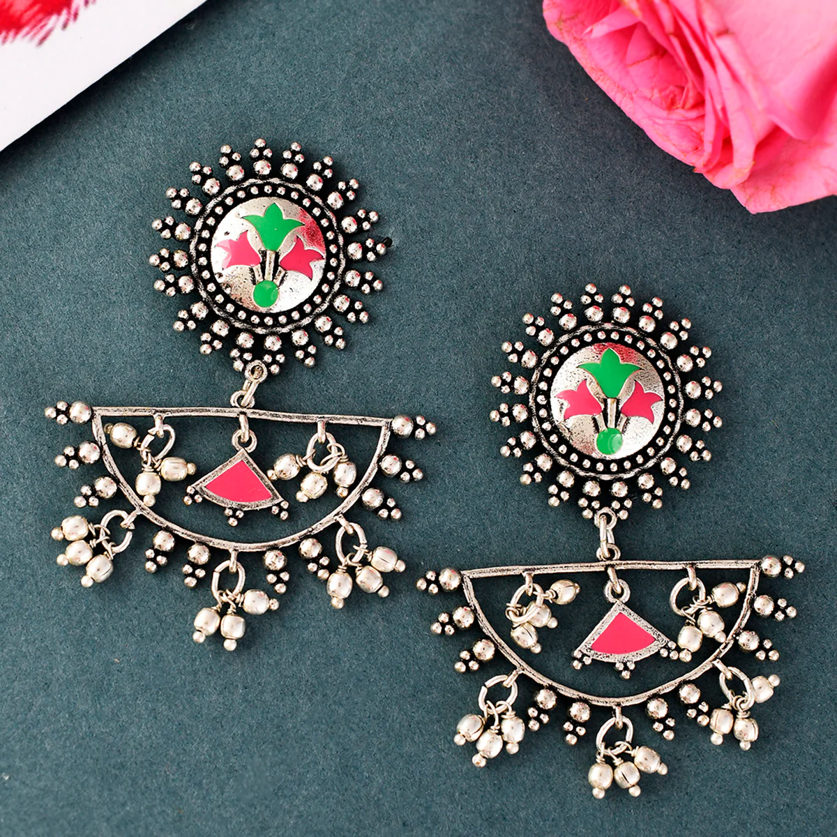 Bagh E Fiza Half Moon Earrings