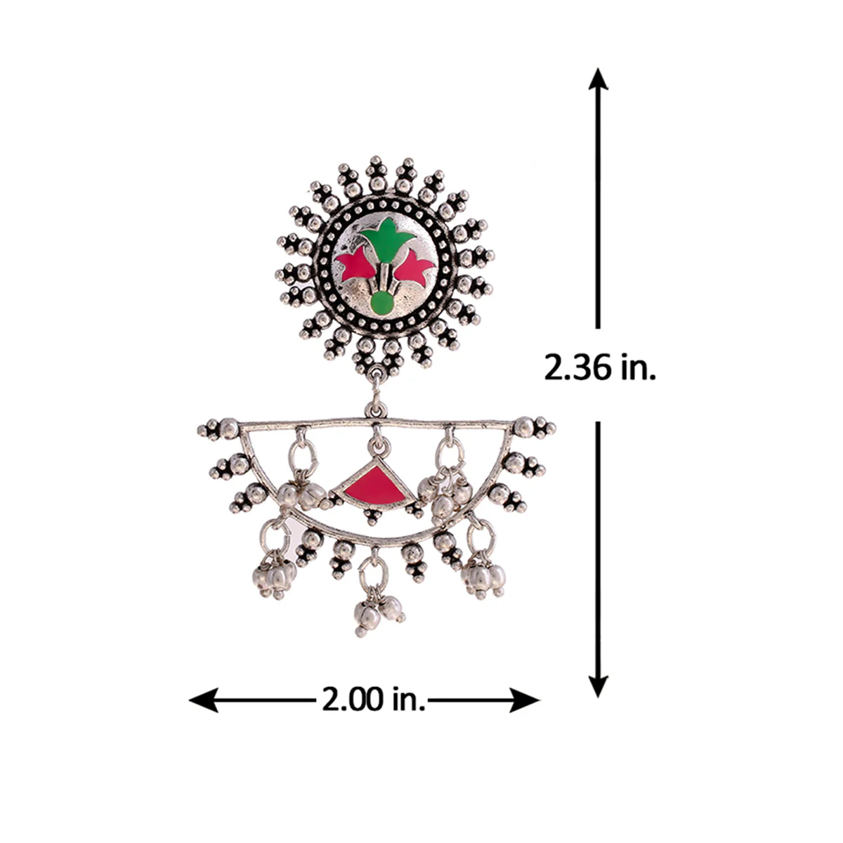 Bagh E Fiza Half Moon Earrings - Image 6