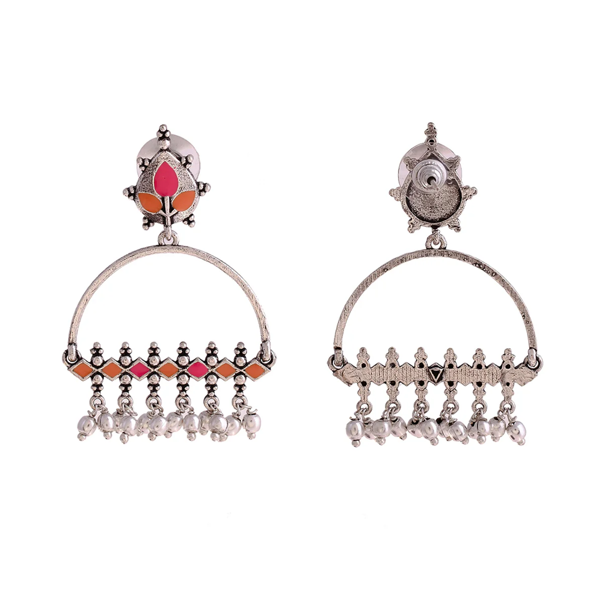 Bagh E Fiza Metal Embellisheds Earrings - Image 5