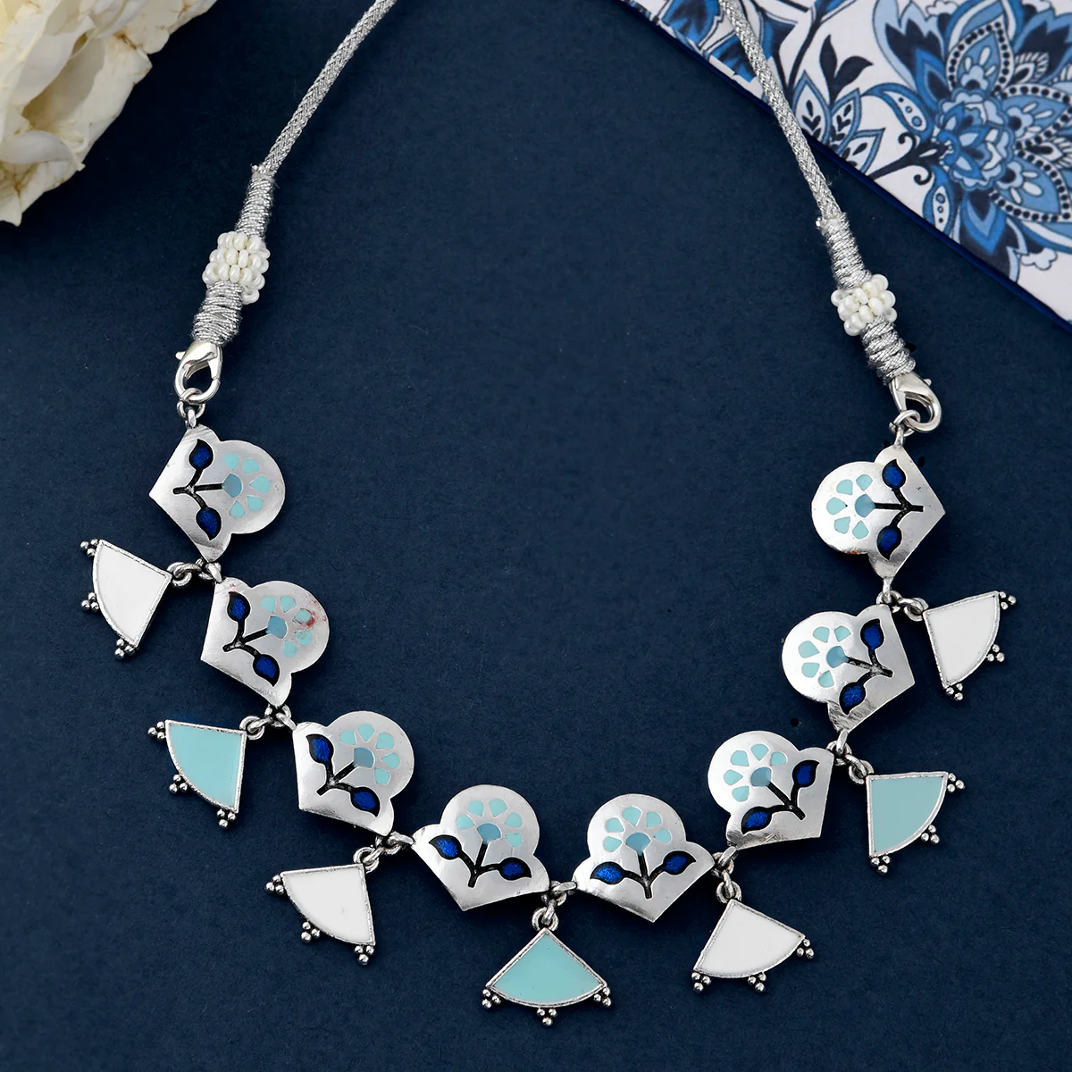 Bagh E Fiza Pastel Enamel Embellished Necklace