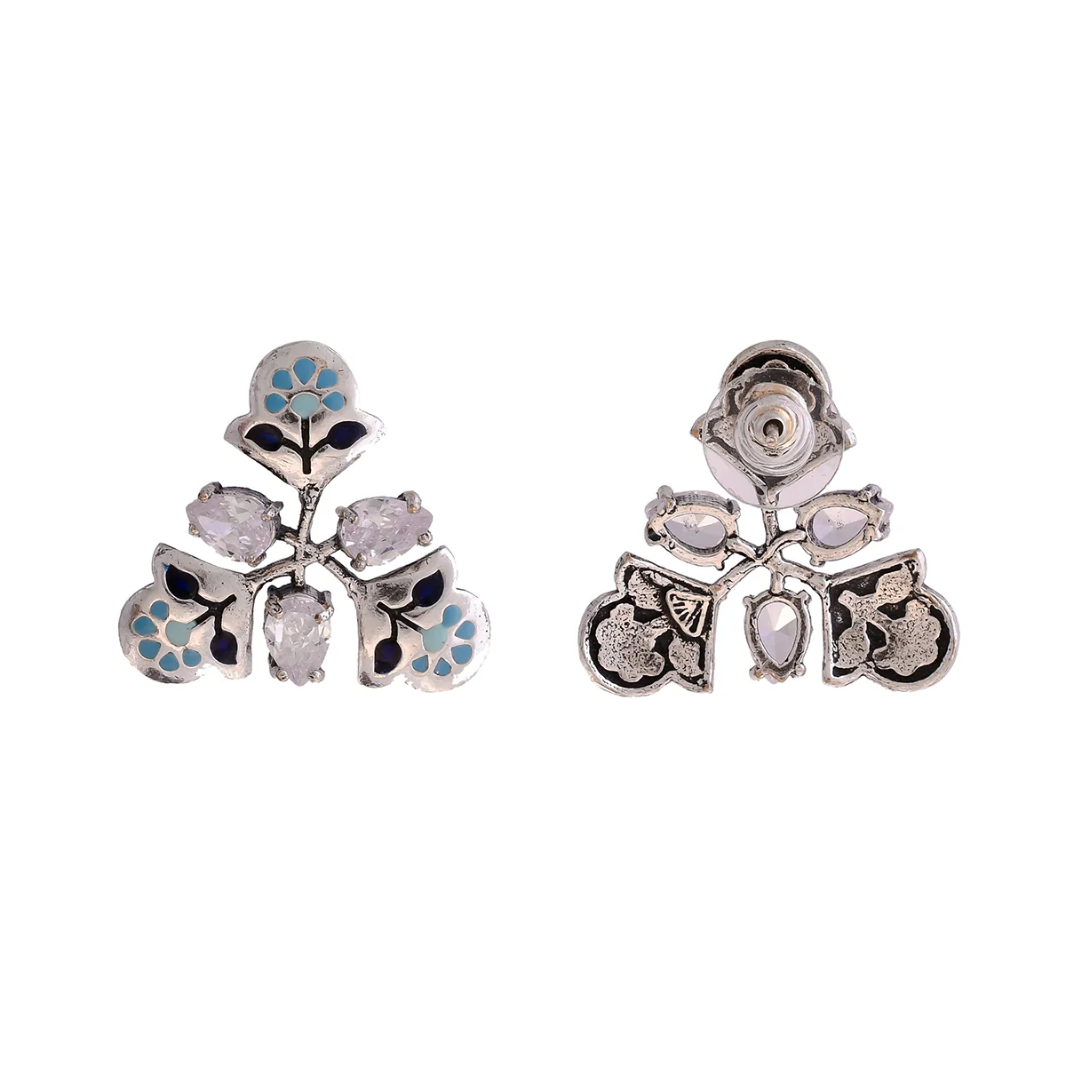 Bagh E Fiza Pastel Floral Earrings - Image 5
