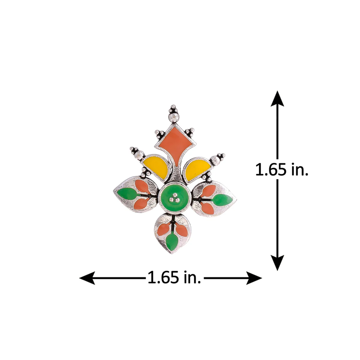 Bagh E Fiza Rangoli Pattern Earrings - Image 6