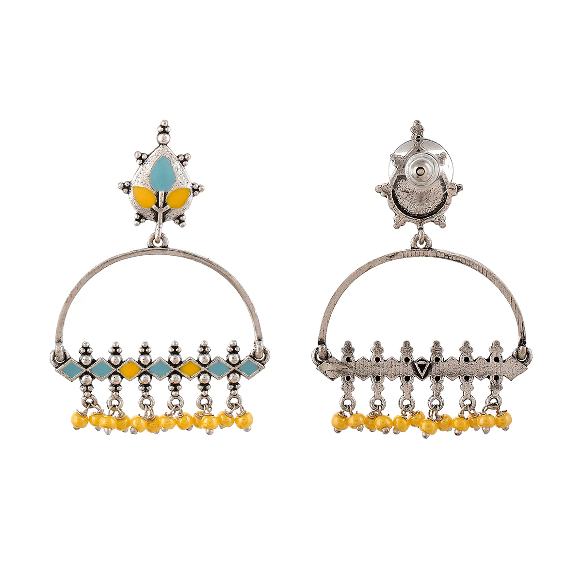 Bagh E Fiza Yellow Beads Earrings - Image 5