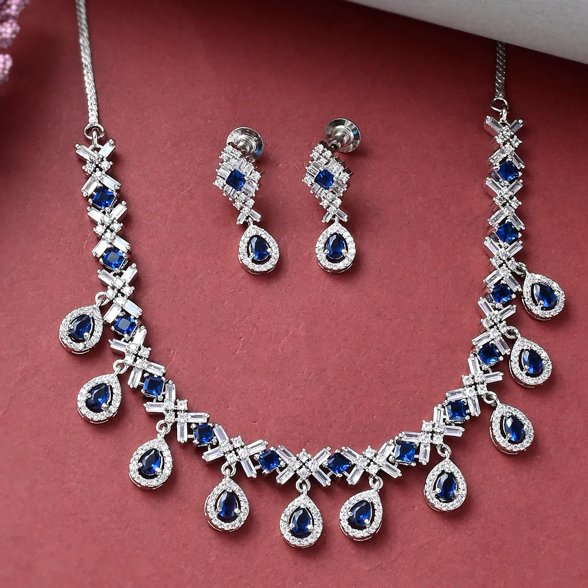 Sparkling Elegance Teardrop CZ Jewellery Set