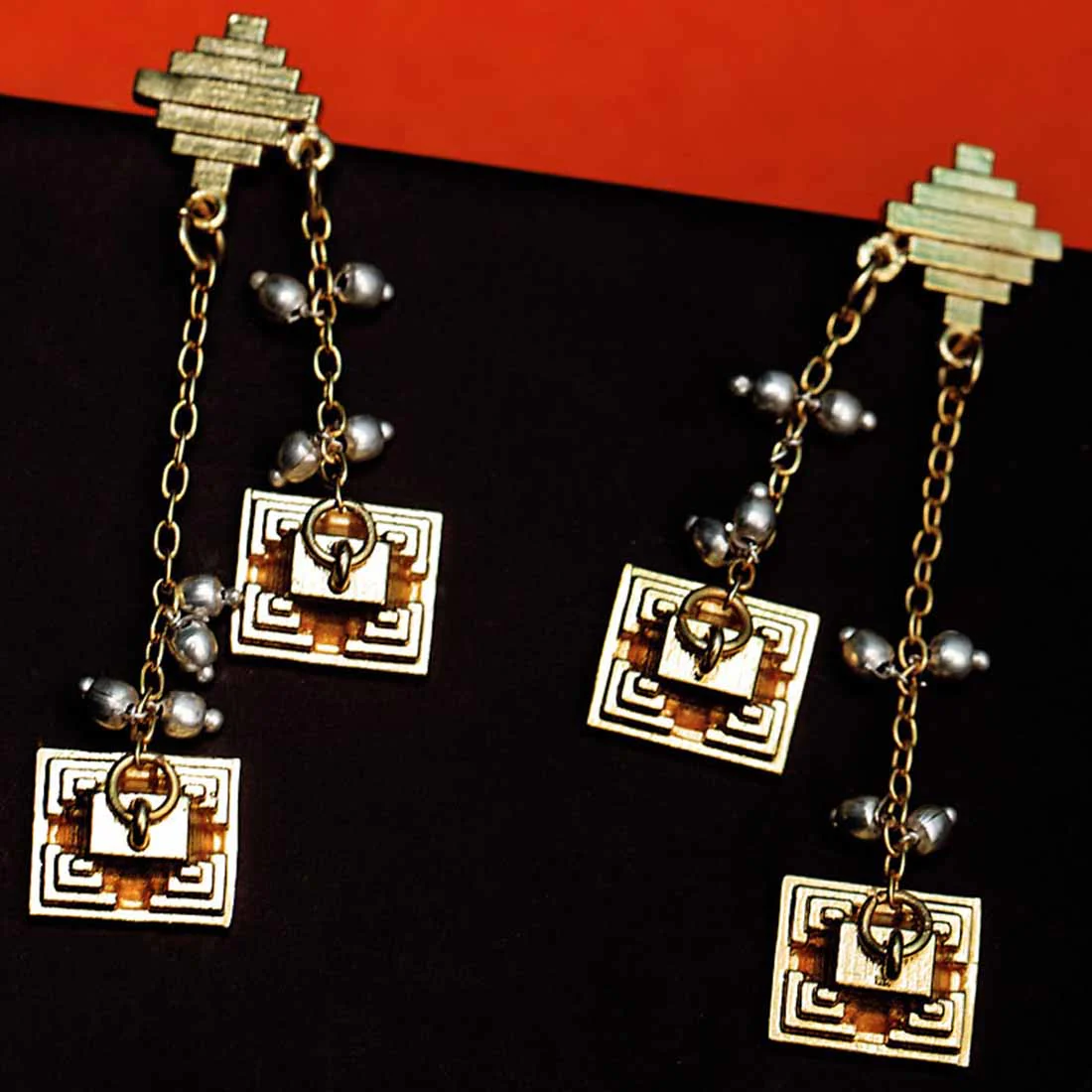 Baori Asymmetrical Layered Earrings