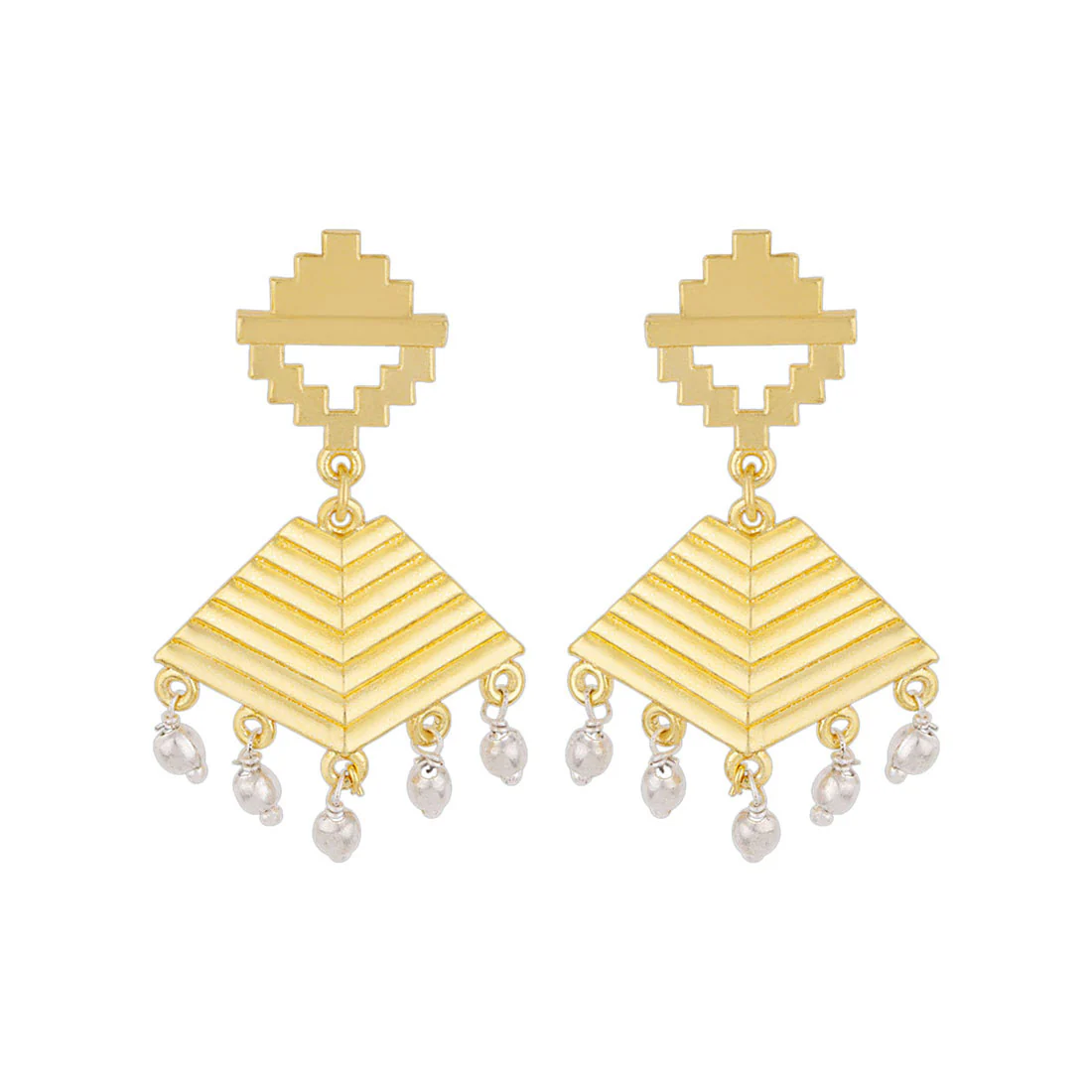 Baori Inverted Triangle Earrings - Image 3