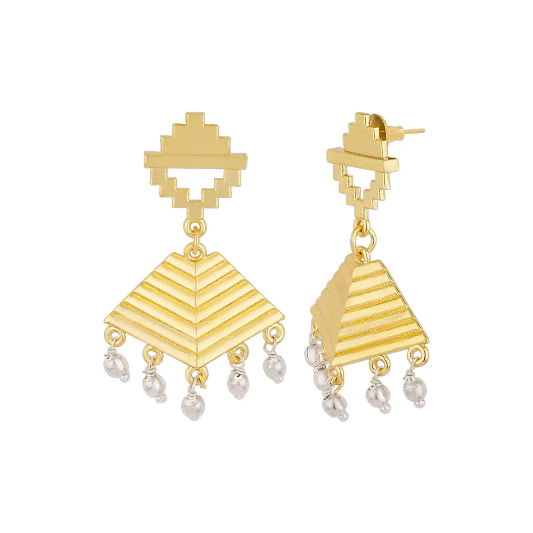 Baori Inverted Triangle Earrings - Image 4