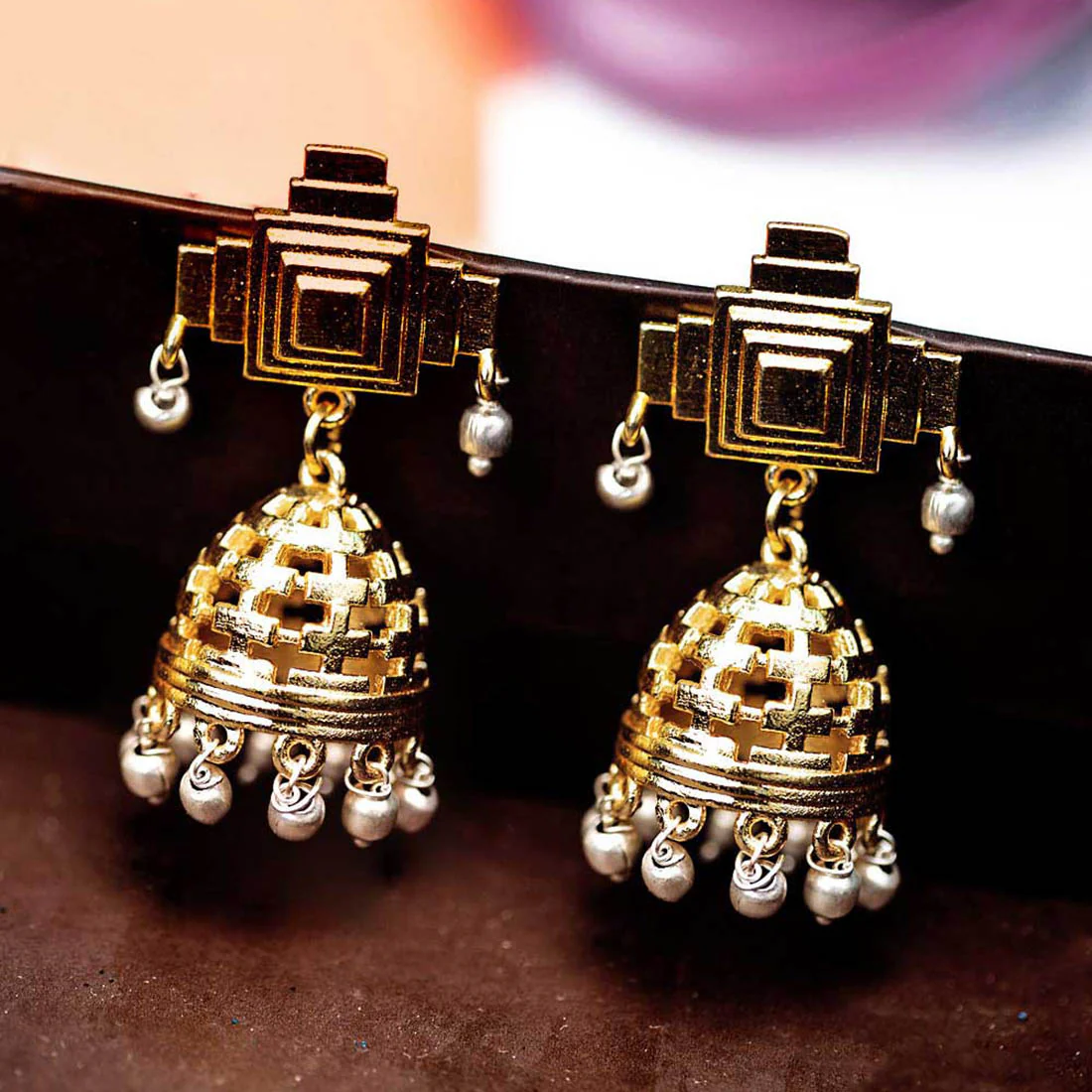 Baori Jhumka Style Drop Earrings
