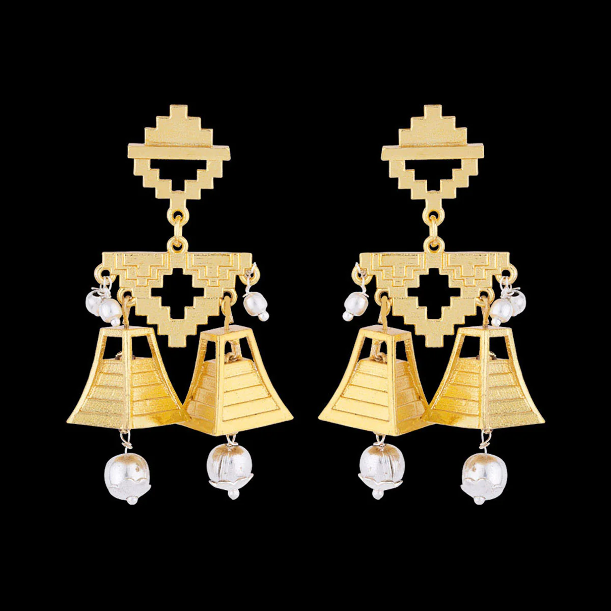 Baori Wells Gold Plated Earrings - Image 3